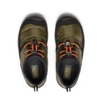 Big Kids' Howser II Waterproof Chukka | Dark Olive/Gold Flame