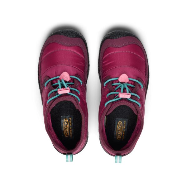 Big Kids' Howser II Waterproof Chukka  |  Beaujolais/Pool Blue