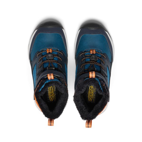 Little Kids' Skua Waterproof Winter Boot | Sky Captain/Gold Flame