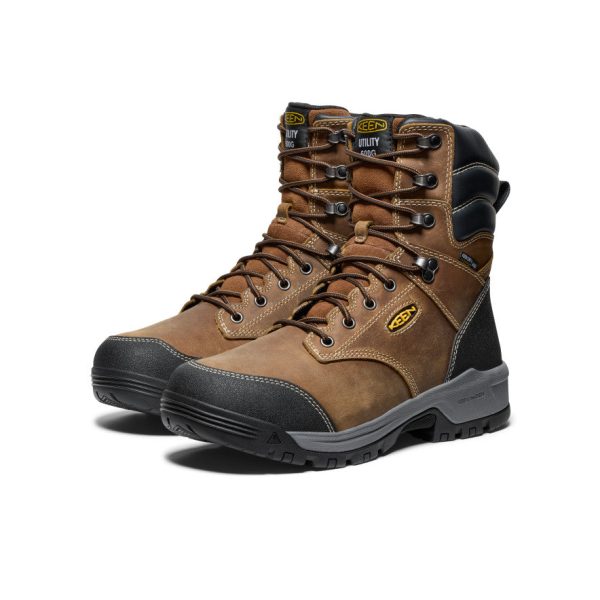 Men's Evanston 8 Insulated Waterproof Boot (Soft Toe) | Bison/Black