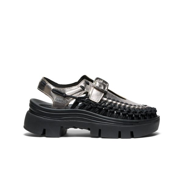 All Gender UNEEK PLT Mary Jane Sneaker | Silver/Black