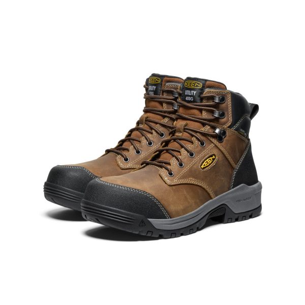 Men's Evanston 6 Insulated Waterproof Boot (Carbon Toe) | Bison/Black