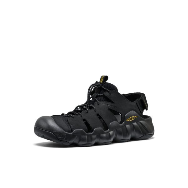 Men's Hyperport Fisherman Leather Sandal | Black/Keen Yellow